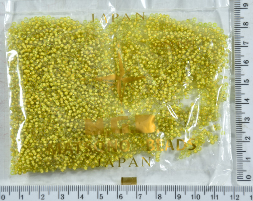 Бісер №11 / 0 "MATSUNO" -Японія (50гр) №907 гр.желт-прозо