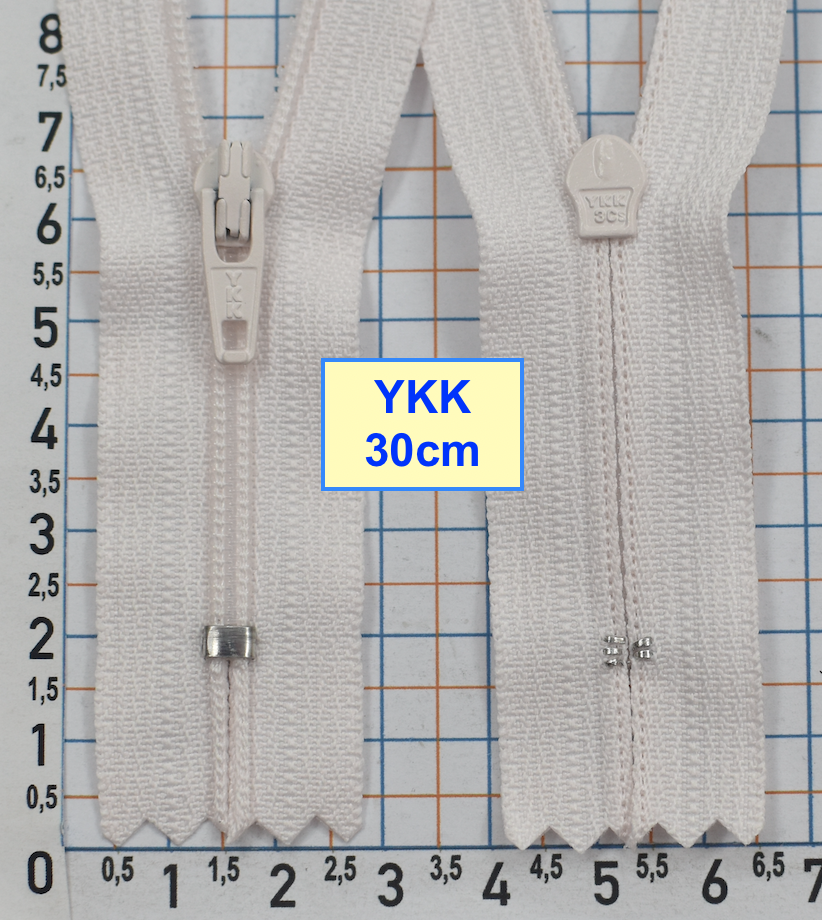 Блискавка 30см спіральна №3 YKK Японія блідо рожев (927)