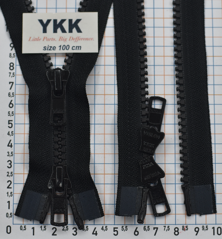 Блискавка 100см трактор №5 YKK VSMR-5-DA-DAG3-E-P14N чорна