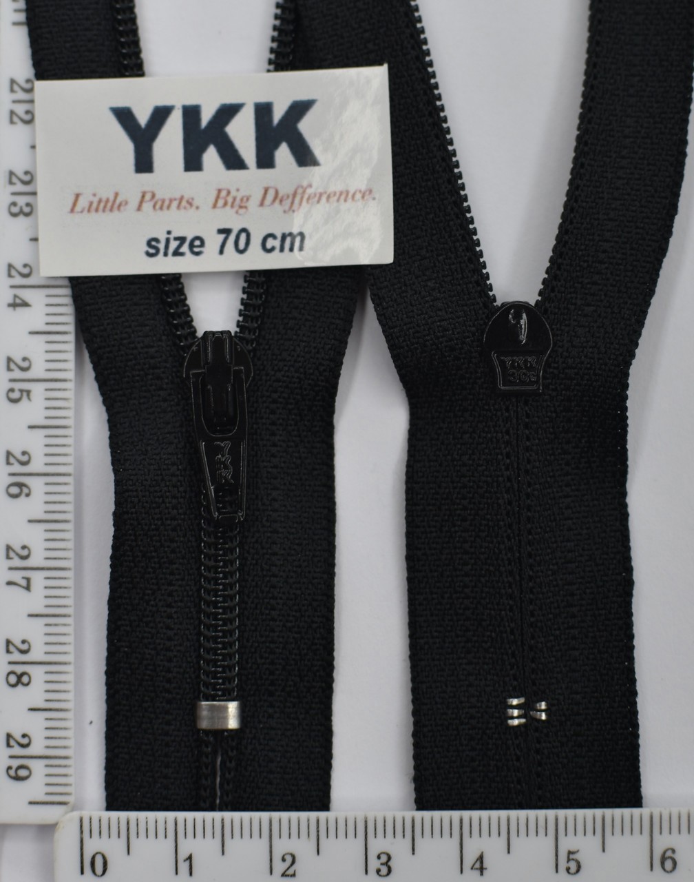 Блискавка 70см №3 YKK Японія CFC-36-DA-E-P12N чорна 