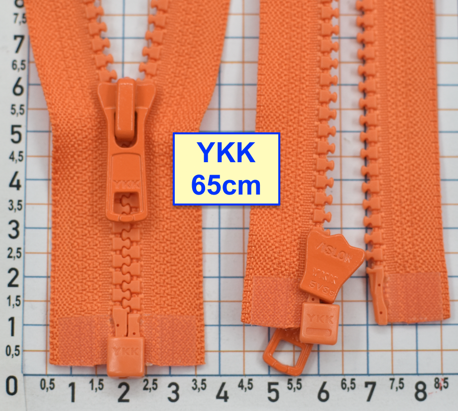 Блискавка трактор № 5 YKK Японія 65см  морквян (117)