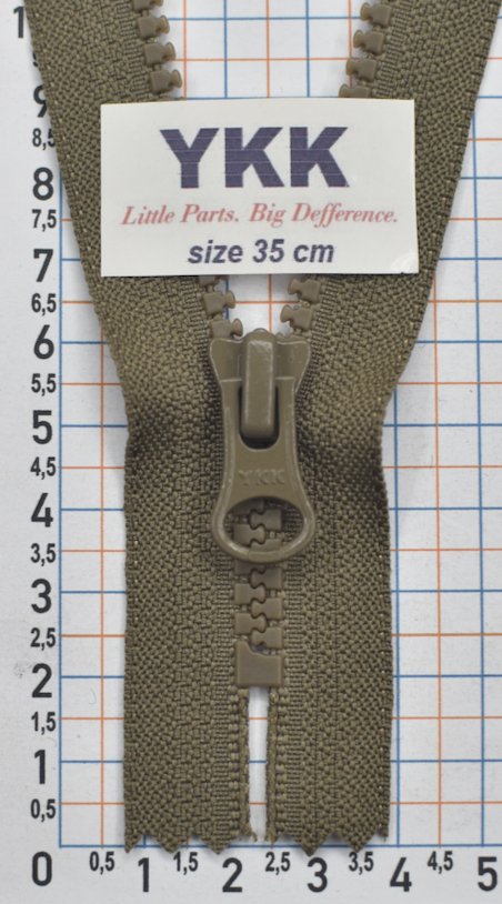 Блискавка 35см трактор №5 YKK Японія VSC-56-DALHD- 242 хакі - кайот