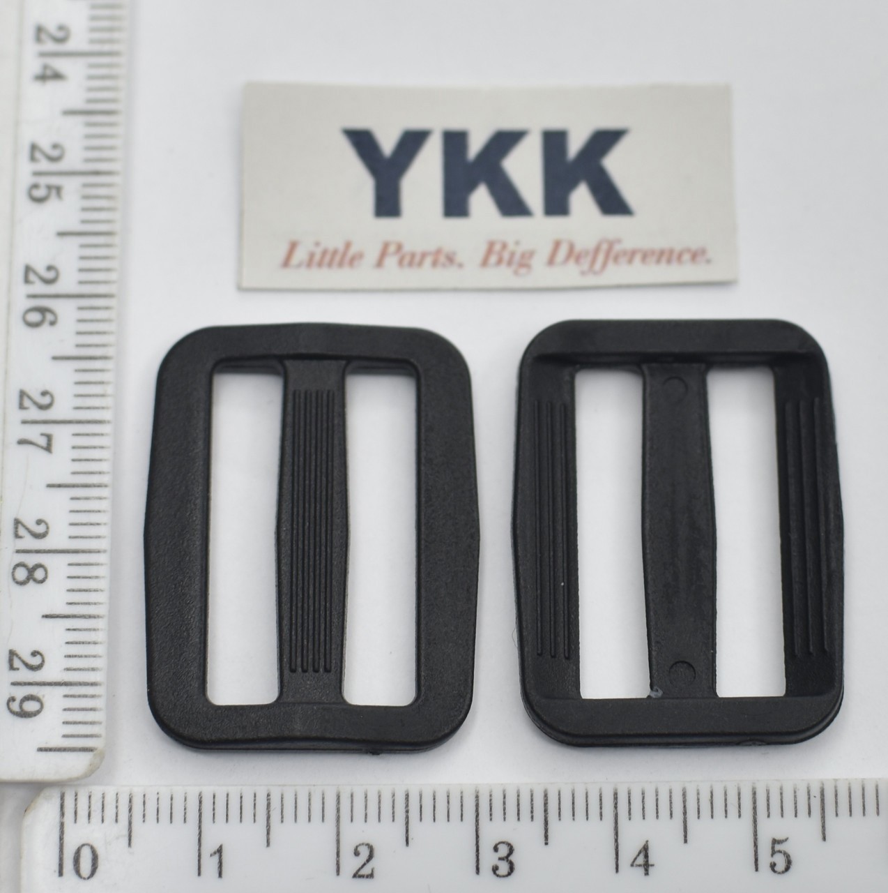 Рамка двощілинна YKK суперміцна шир 25мм чорна