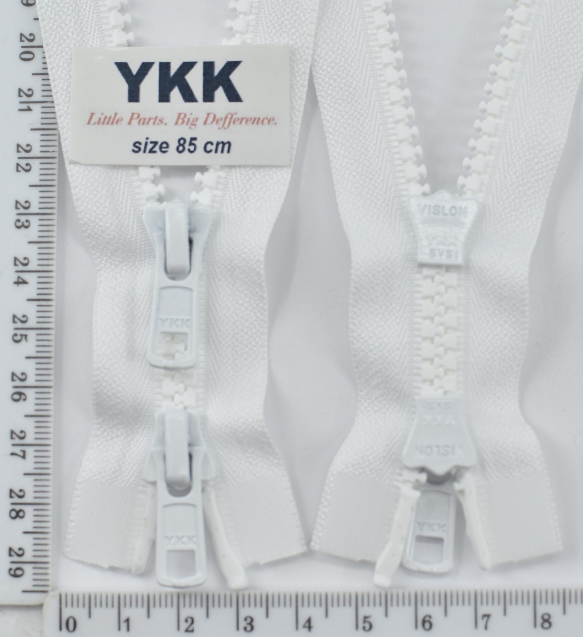 Блискавка трактор №5 YKK Японія разьемний на 2бег 85см біла