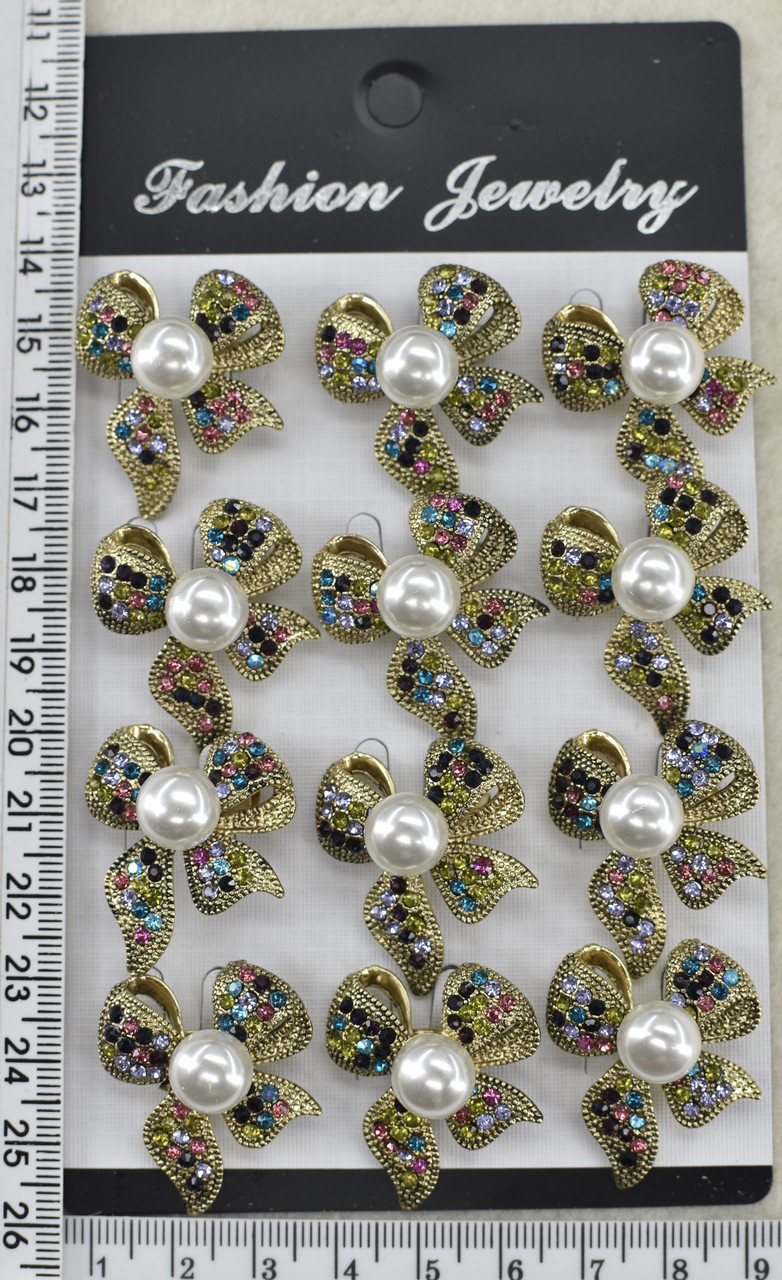 Брошка 2,5х3,2см страза
