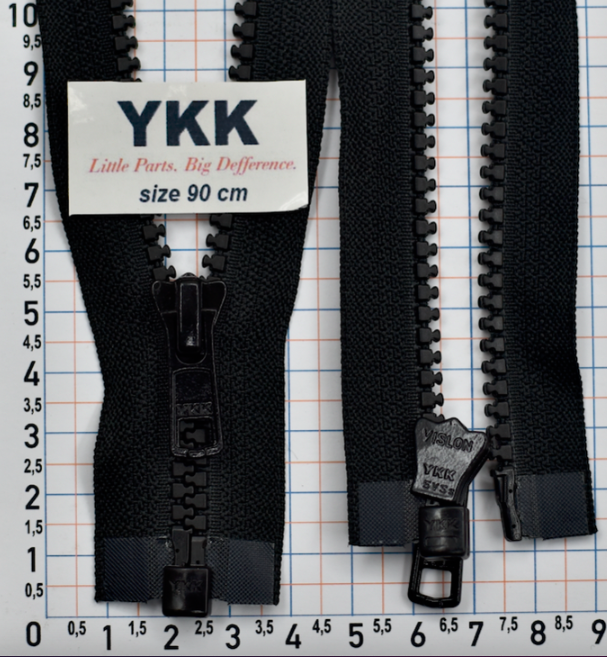 Блискавка 90см трактор №5 YKK Японія чорний (1)