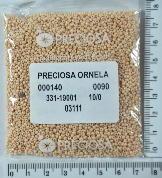 Бісер PRECIOSA №10 / 0 натур №03111 пакет 50 грам