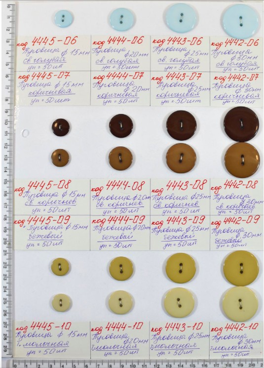 Гудзик Ф25мм на 2 отвори св розов