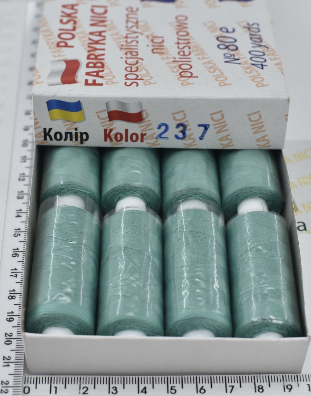 Нитка поліестер армовані №80 (аналог №40 / 2) 400ярд Польща №237