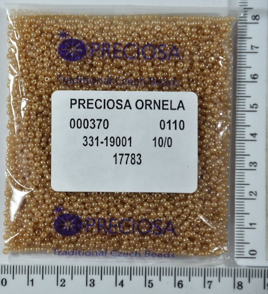 Бісер PRECIOSA №10 / 0 мат-блискучий №17783 пакет 50 грам