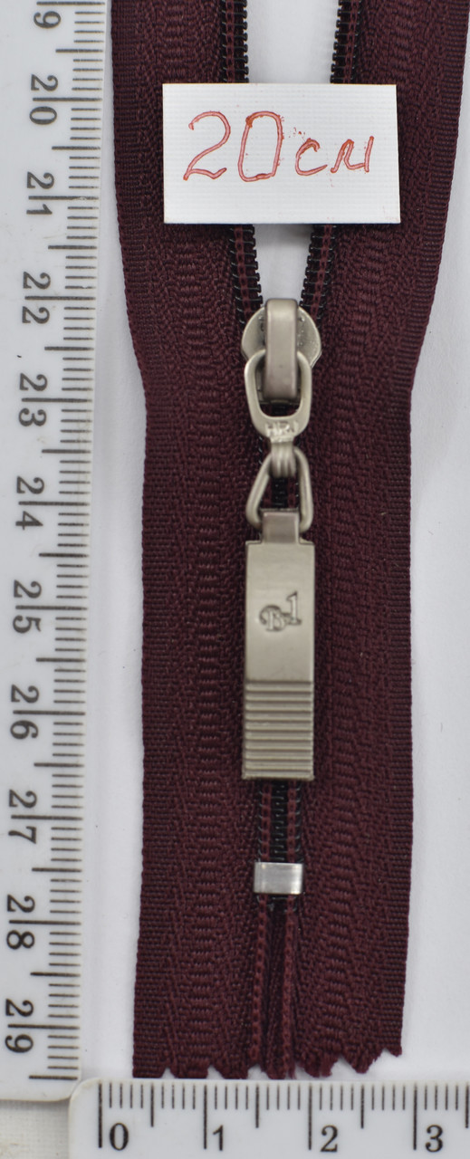 Блискавка спіральна №3 сереб бігунок 20см