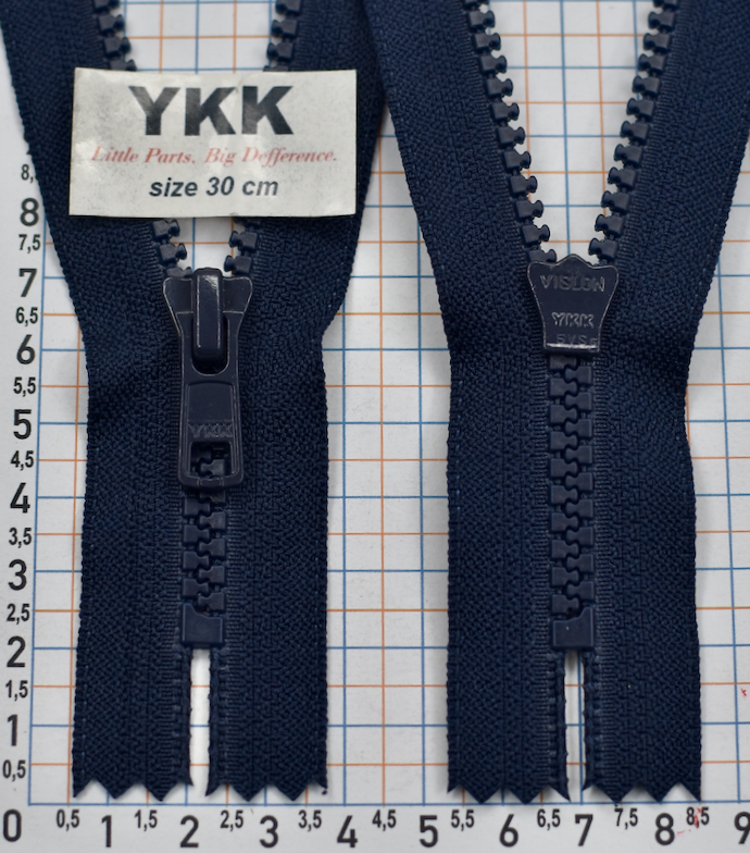 Блискавка 30см трактор №5 YKK Японія VSC-56-DA-E-P14N- 058 синя