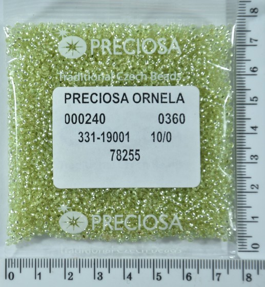 Бісер PRECIOSA №10 / 0 блискучий №78255 пакет 50 грам