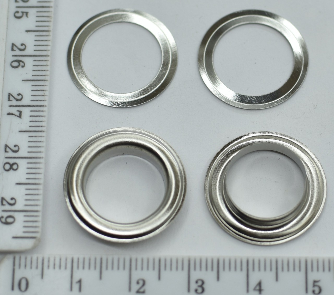 Люверс пістон + шайба ф14мм срібло