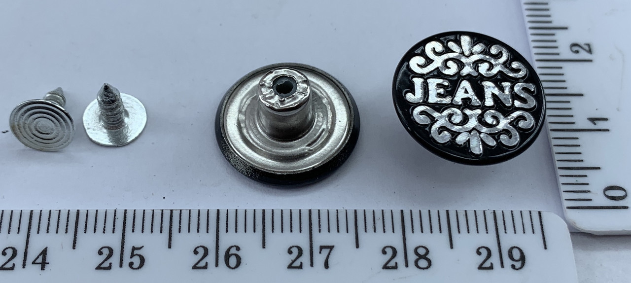 Кнопка гудзик джинсова середн гран (jeans) ф = 17мм