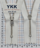 Блискавка 25см метал №3 YKK Японія  білий (2)