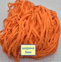 Шнур бавовна плоский шир 6мм оранж