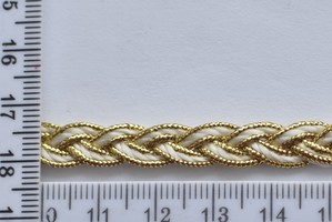 Тесьма парча шир 8мм №8397 біле золото