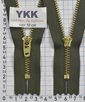 Блискавка метал джинсова золото №4 YKK Японія № 305