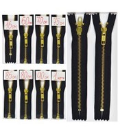 42.3. Блискавка YKK №5 метал ланка золото 16см-100см