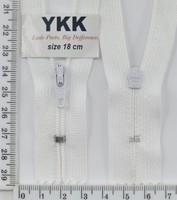 Блискавка спіднична № 3 YKK Японія 18см № 501 біла