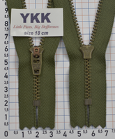 Блискавка метал № 4.5 джинсова антик YKK Японія 18см №888