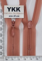 Блискавка спіраль №2 YKK Японія потайна нейлон 20см (061) св цегла
