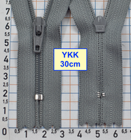 Блискавка 30см спіральна №3 YKK Японія сір (508)