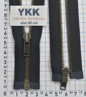 Блискавка 60см метал №3 YKK Японія чорний (1)