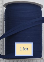 Коса бейка бавовна шир 15мм синій