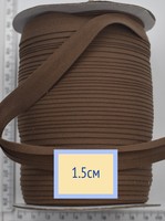 Коса бейка бавовна шир 15мм св коричневий
