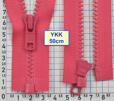 Блискавка трактор № 5 YKK Японія 50см  насич рожев (201)