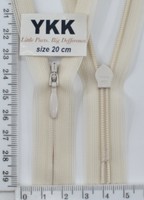 Блискавка спіраль №2 YKK Японія потайна нейлон 20см (031) молоко