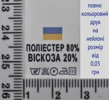 Складник пришивний 2см на 3см для одягу ПОЛИЄСТЕР 80% ВИСКОЗА 20%