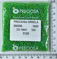 Бісер PRECIOSA №10 / 0 прозо-Райдужний №51430 пакет 50 грам