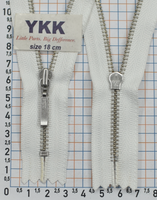 Блискавка 18см метал преміум № 3 YKK Японія YMRNC-36-DADR4- C5-PJR12 біла