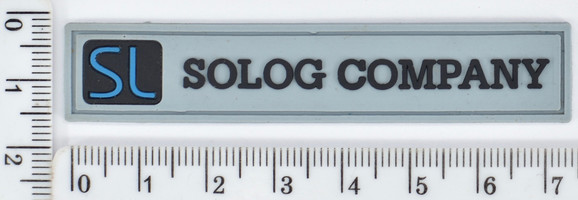 Нашивка 1.5см * 7.5см гумова середня "SOLOG"