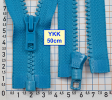 Блискавка трактор № 5 YKK Японія 50см  насич блакитно аквамаринов (376)