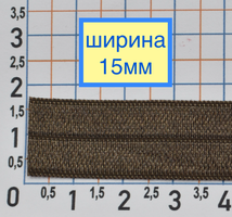 Гумка облямівки шир 1,5 см коричнева