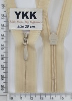 Блискавка спіраль №2 YKK Японія потайна нейлон 20см (180) слонова кістка