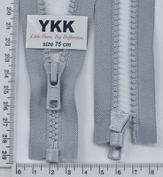 Блискавка трактор №5 YKK Японія разьемний 75см (119) св сірий