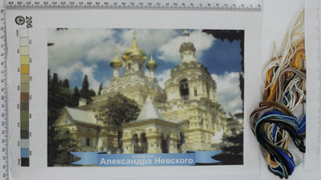 Друк на вишів.ткані 20х30см з муліне (206)