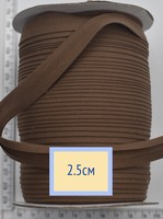 Коса бейка бавовна шир 25мм св коричневий