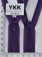 Блискавка спіраль №2 YKK Японія потайна нейлон 50см (865) т фіолет