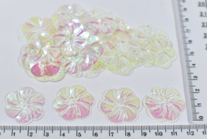Паєтками ф27мм квітка 100 гр прозрач