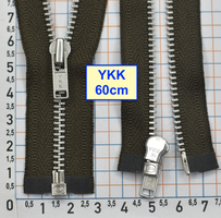 Блискавка 60см метал алюм №3 YKK Японія  хакі олива (759)