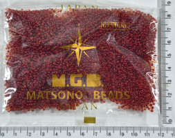 Бісер №11 / 0 "MATSUNO" -Японія (50гр) №824 бордо-жовтий