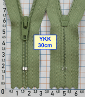 Блискавка 30см спіральна №3 YKK Японія темно спаржев (1033)