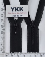 Блискавка спіраль №2 YKK Японія потайна нейлон 30см чорна