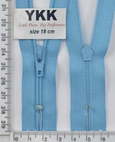 Блискавка спіраль №3 YKK Японія 18см (547) т блакитн